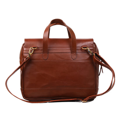 Apprentice Laptop Bag- Tan Leather