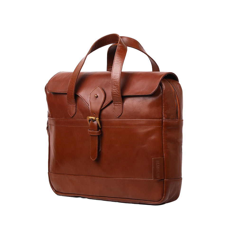 Apprentice Laptop Bag- Tan Leather