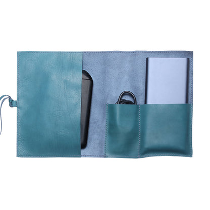 Gadget organiser tech accessories leather handcrafted