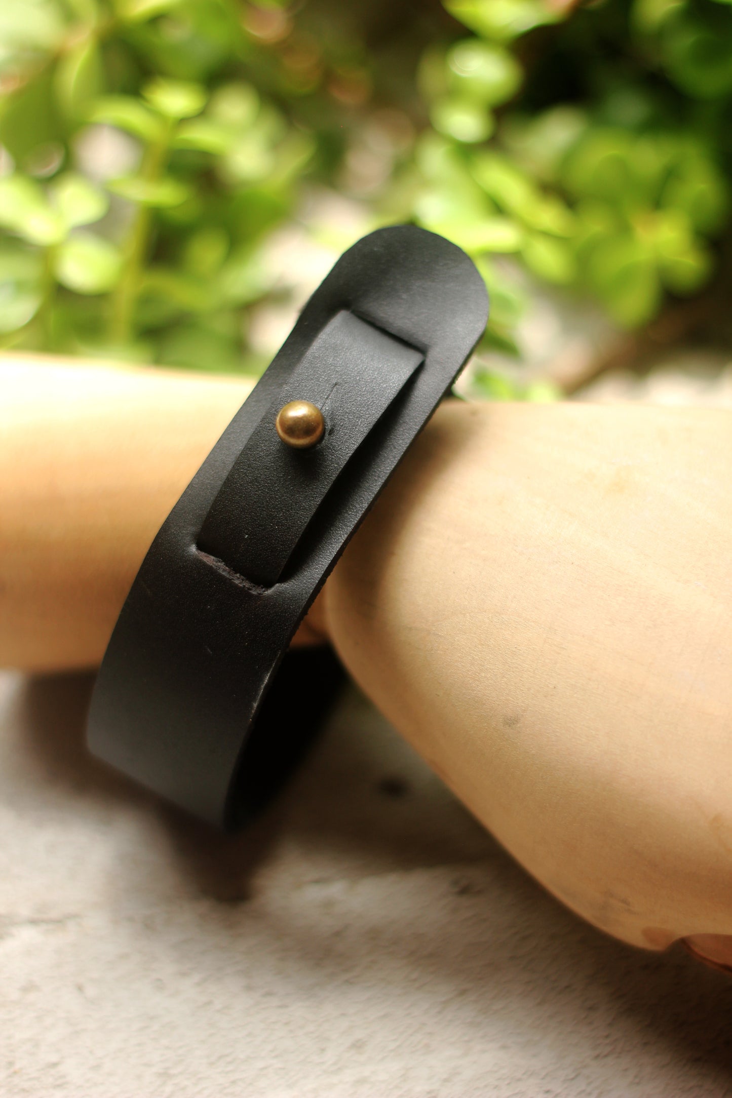 Leather Wrist Band Key Ring